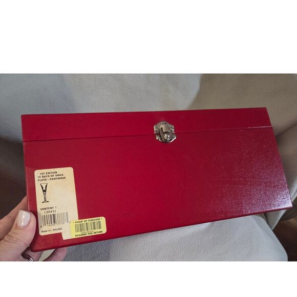 New 1st Ed Waterford Crystal 12 Days of Christmas Partridge Champagne Flute - Picture 5 of 11